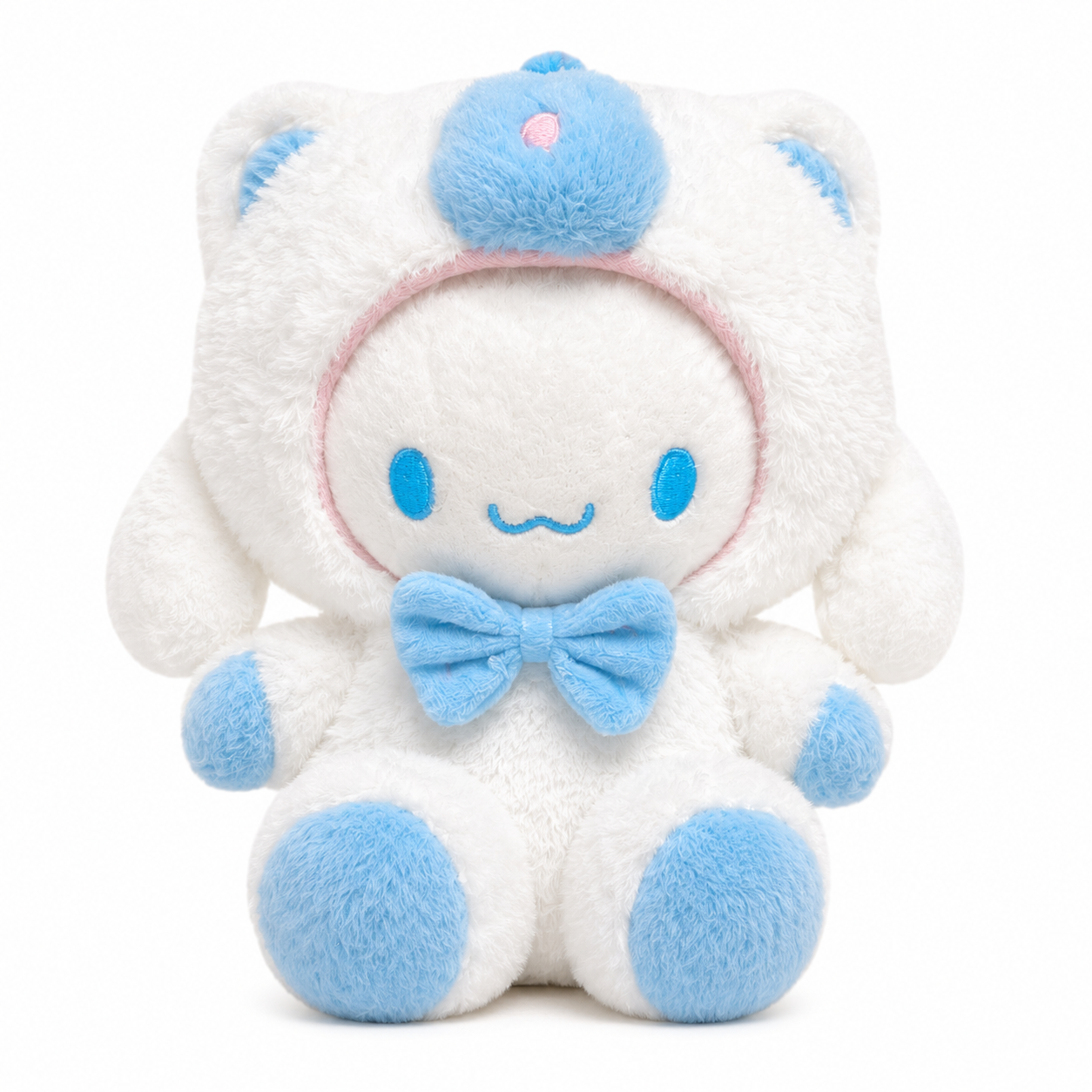Frosty Bow Kitty Plush Toy – Soft Aesthetic Teddy