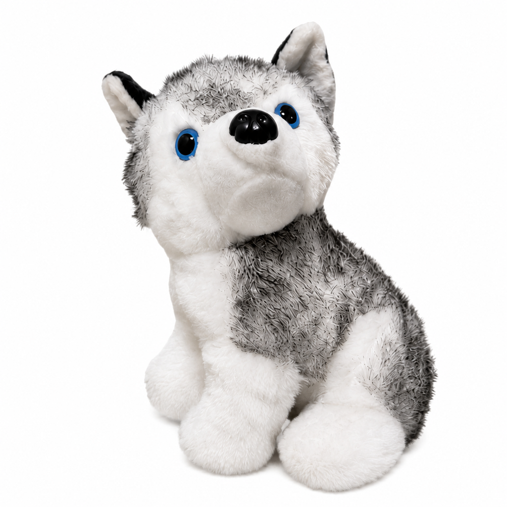Cute Husky Dog Plush Toy – Soft Siberian Husky Stuffed Animal