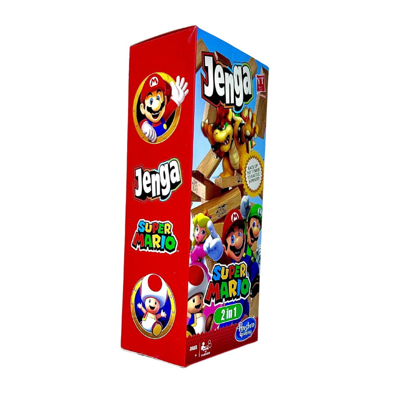 Mario tower challenge 2 in 1 stacking game

Mario themed block tower game for kids

Family stacking block game inspired by Mario

Mario tower balance game

BoardBox kids stacking games