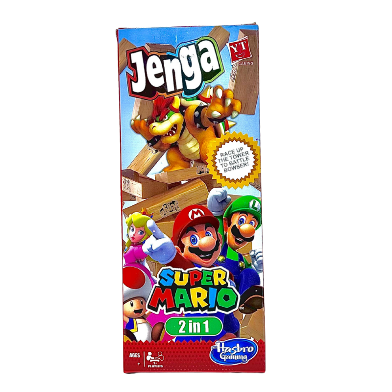 Mario tower challenge 2 in 1 stacking game

Mario themed block tower game for kids

Family stacking block game inspired by Mario

Mario tower balance game

BoardBox kids stacking games