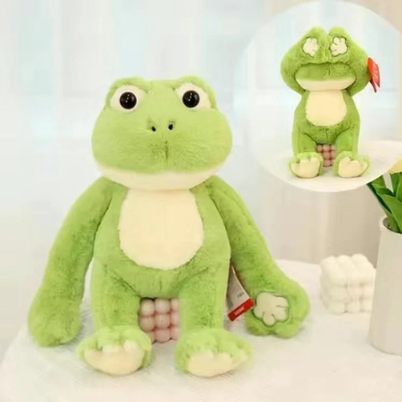 Peek-a-Boo Frog plush toy soft stuffed for kids

Ultra soft green frog plush toy

Cute frog plush toy for gifting

Kids soft plush Peek-a-Boo Frog cuddle toy

Premium quality frog plush nursery décor