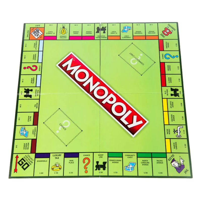 Monopoly classic board game box

Monopoly family strategy board game

Property trading board game Monopoly

Classic Monopoly game for kids and adults

BoardBox family board games collection