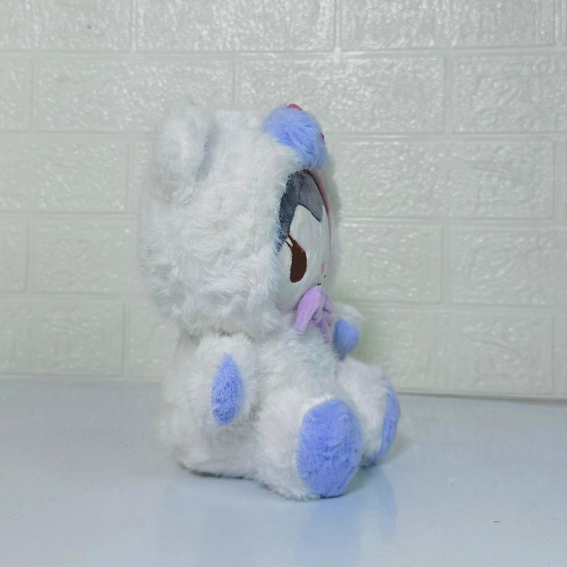 Snowy bow kitty plush toy white and blue

Cute winter plush teddy with bow

Soft kitty plush toy for kids

Aesthetic white plush toy décor

Cozy winter plush toy close-up