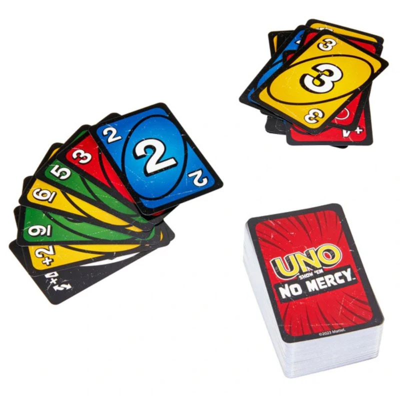UNO Show Em No Mercy card game box

Extreme UNO card game party edition

UNO No Mercy competitive card game

Party card game UNO Show Em No Mercy

BoardBox card games collection