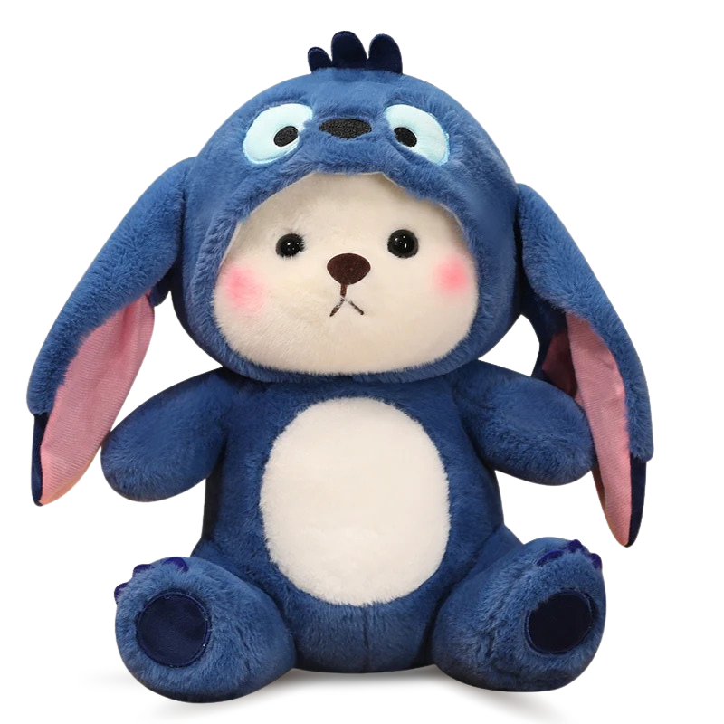 blue bunny hood plush toy

cute white bear in blue bunny hood

kawaii blue plush doll

soft bunny costume stuffed toy