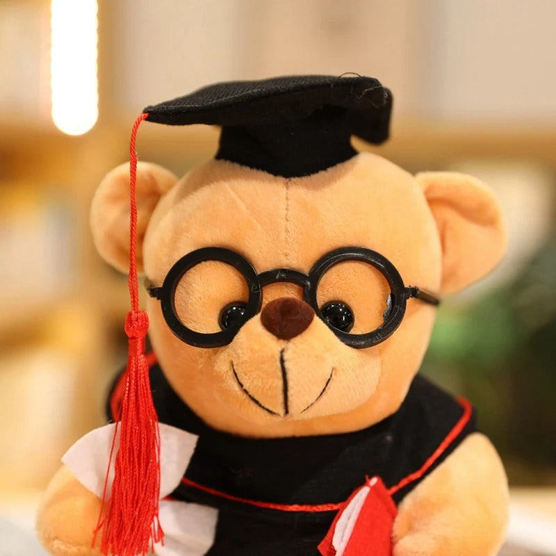 brown graduation teddy bear plush

white graduation teddy bear plush

teddy bear with cap and gown

graduate bear plush toy

graduation gift teddy bear