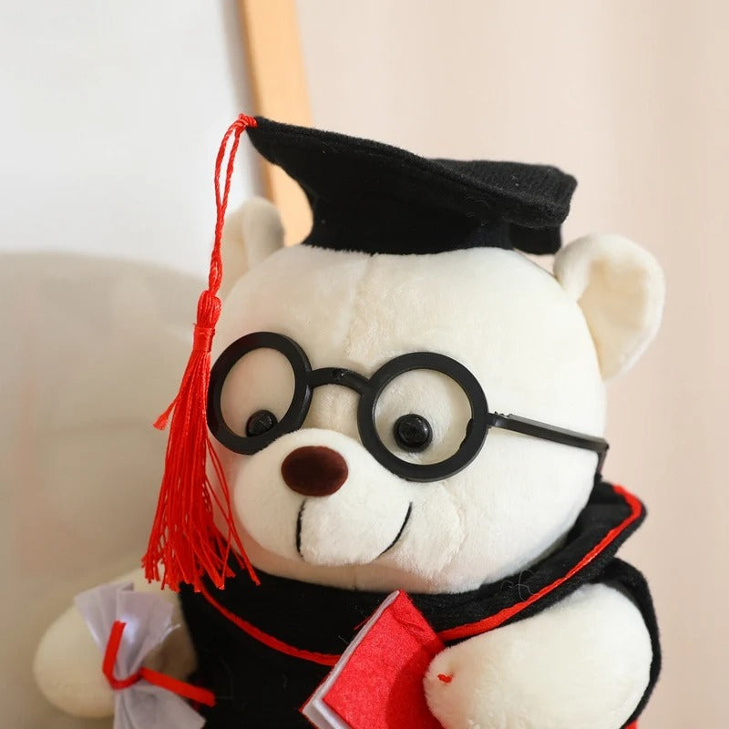 brown graduation teddy bear plush

white graduation teddy bear plush

teddy bear with cap and gown

graduate bear plush toy

graduation gift teddy bear