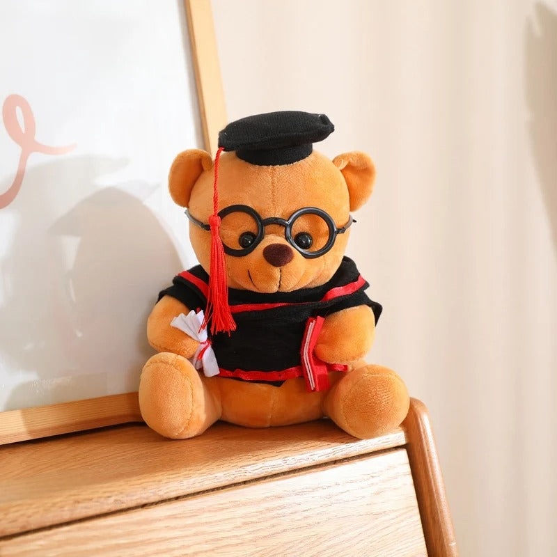 brown graduation teddy bear plush

white graduation teddy bear plush

teddy bear with cap and gown

graduate bear plush toy

graduation gift teddy bear