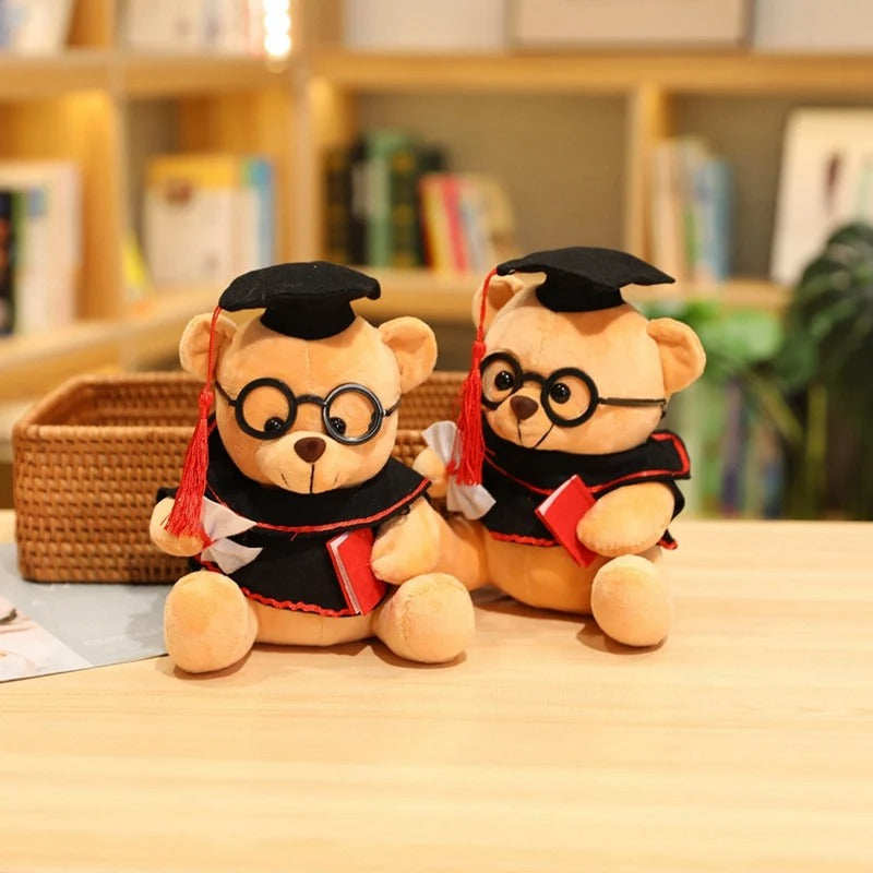 brown graduation teddy bear plush

white graduation teddy bear plush

teddy bear with cap and gown

graduate bear plush toy

graduation gift teddy bear