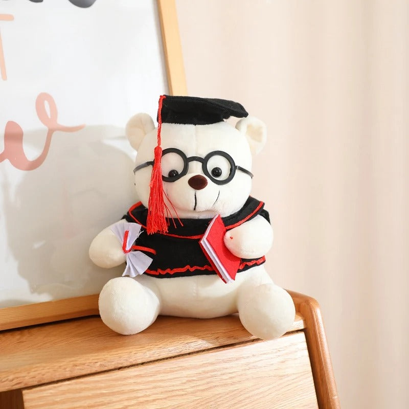 brown graduation teddy bear plush

white graduation teddy bear plush

teddy bear with cap and gown

graduate bear plush toy

graduation gift teddy bear